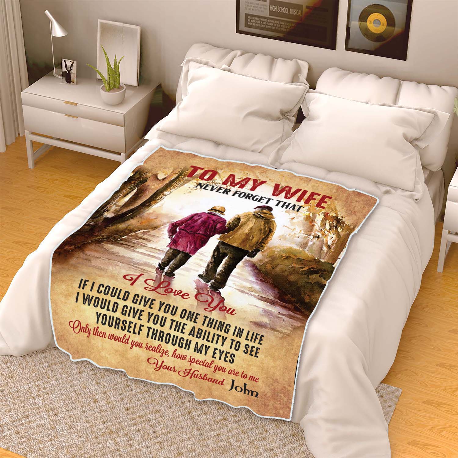 To My Wife Never Forget That I Love You Blanket | Couple Desires