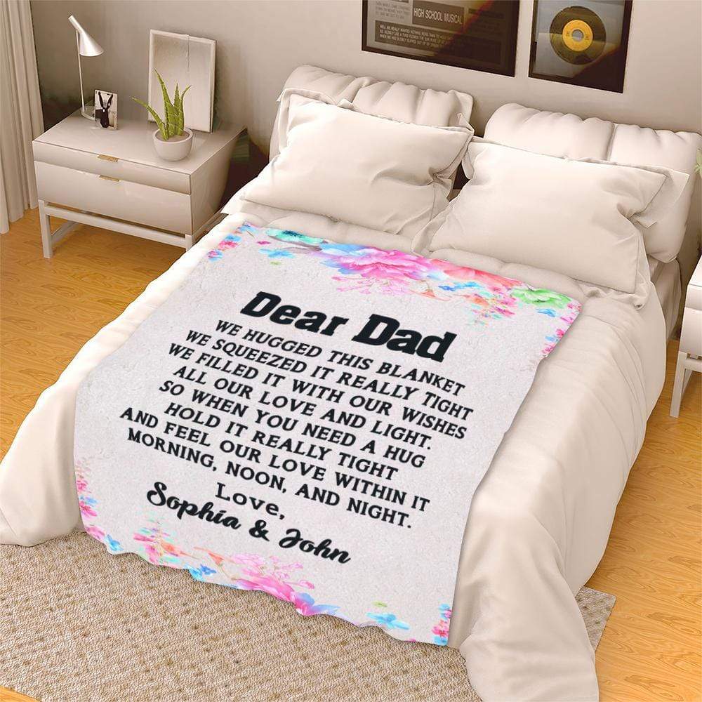 Personalized Blanket We Hugged This Blanket Customized Blanket For Dad
