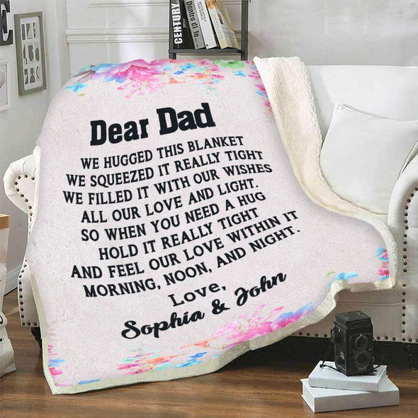 Personalized Blanket We Hugged This Blanket Customized Blanket For Dad