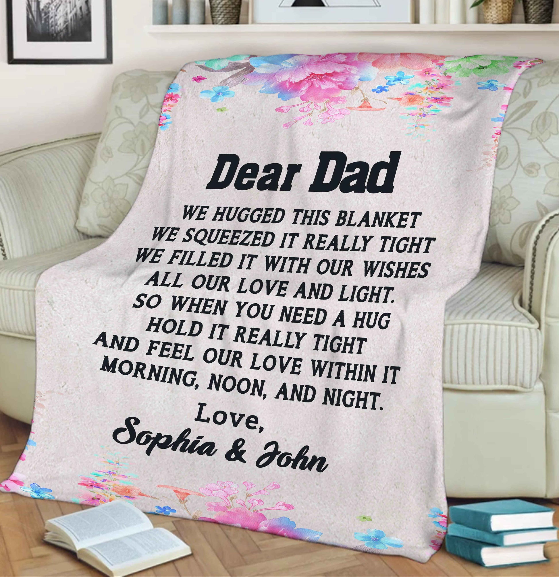 Personalized Blanket We Hugged This Blanket Customized Blanket For Dad
