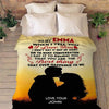 "When I Tell You I Love You" Personalized Blanket For Couple