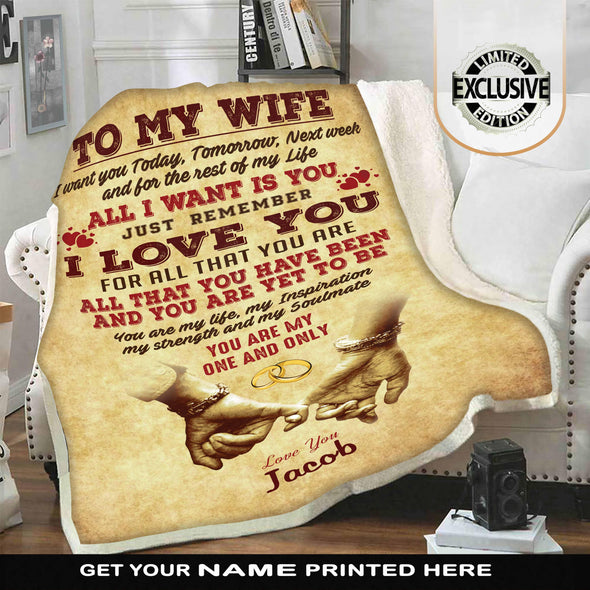 Personalised Text & Photo Blanket for Couples