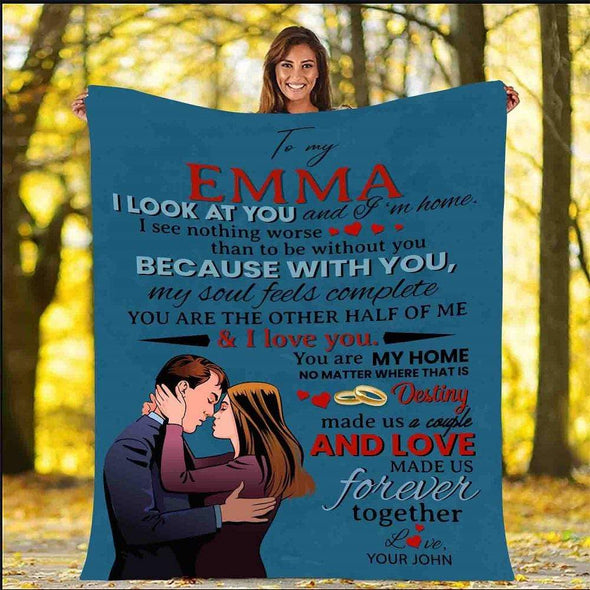 Personalized Romantic Couple Blanket