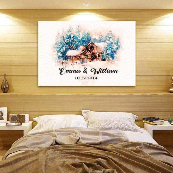 Customized Couple Sweet Home Canvas