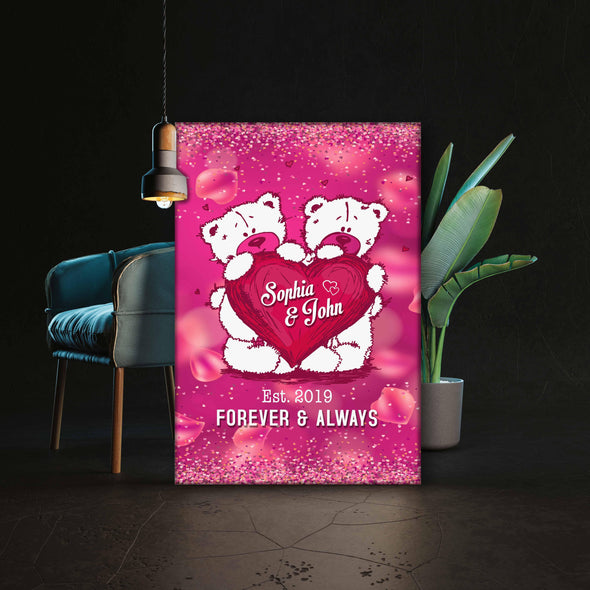 Personalized Canvas Forever And Always Customized Couples Canvas