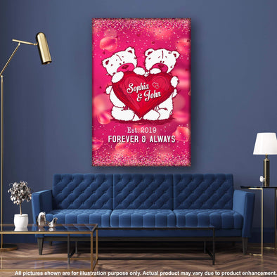 Personalized Canvas Forever And Always Customized Couples Canvas