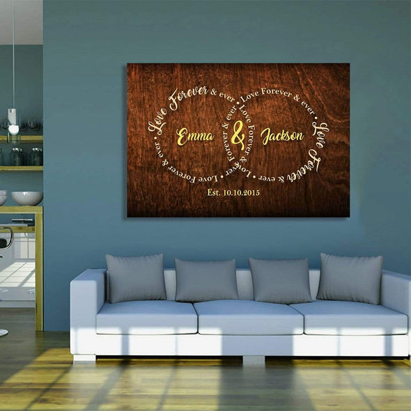 "Love Forever & Ever" Couple Wall Art