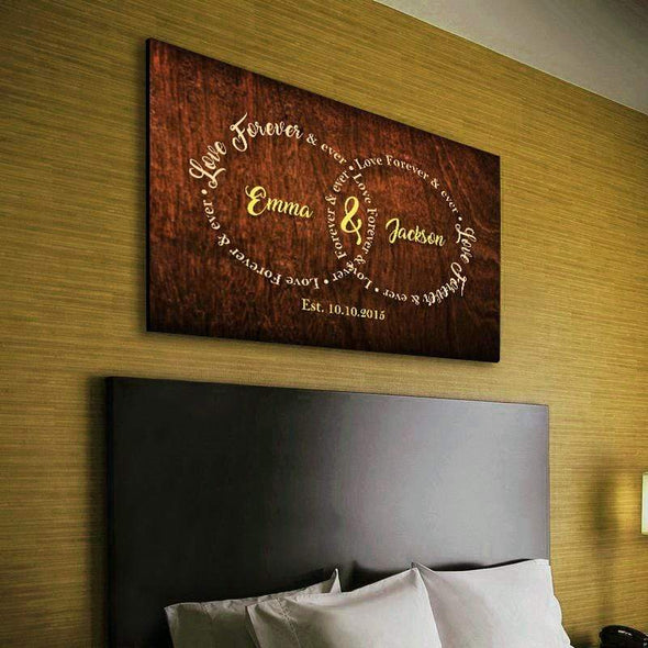 "Love Forever & Ever" Couple Wall Art