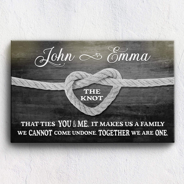 Personalized Canvas Love Knot Couple Canvas