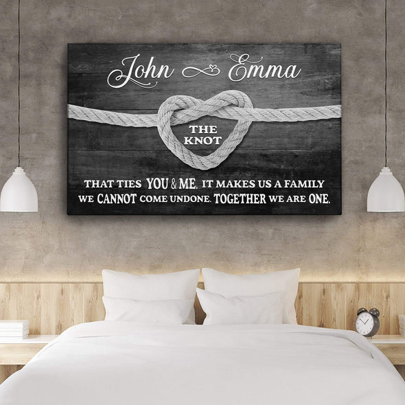 Personalized Canvas Love Knot Couple Canvas