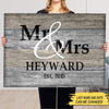 Personalized Canvas Mr. And Mrs. Customized Couple Canvas