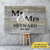 Personalized Canvas Mr. And Mrs. Customized Couple Canvas
