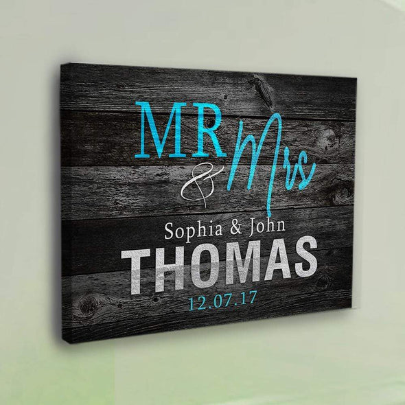 Mr & Mrs Custom Canvas Wallart