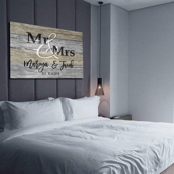 Mr & Mrs Personalized Couple Home Decor