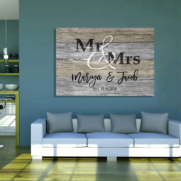 Mr & Mrs Personalized Couple Home Decor