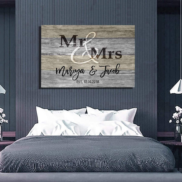 Mr & Mrs Personalized Couple Home Decor