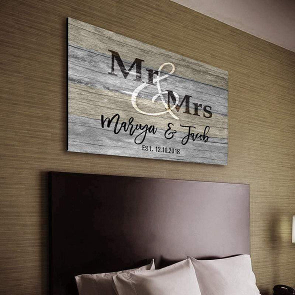 Mr & Mrs Personalized Couple Home Decor