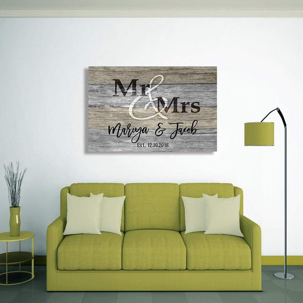 Mr & Mrs Personalized Couple Home Decor