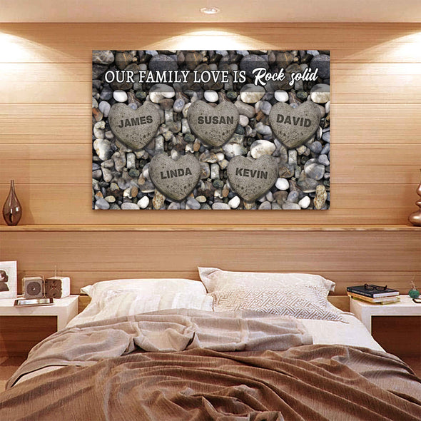 Personalized Canvas Our Family Love Is Rock Solid Customized Canvas