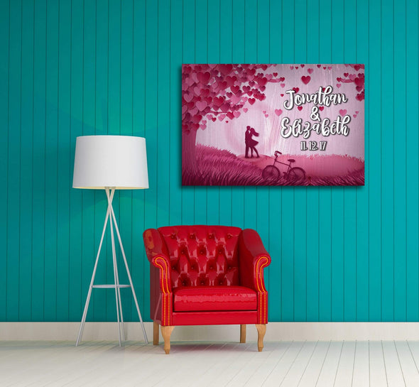 Personalized Love Tree Custom Canvas Wall Art