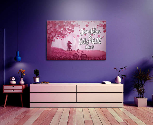 Personalized Love Tree Custom Canvas Wall Art