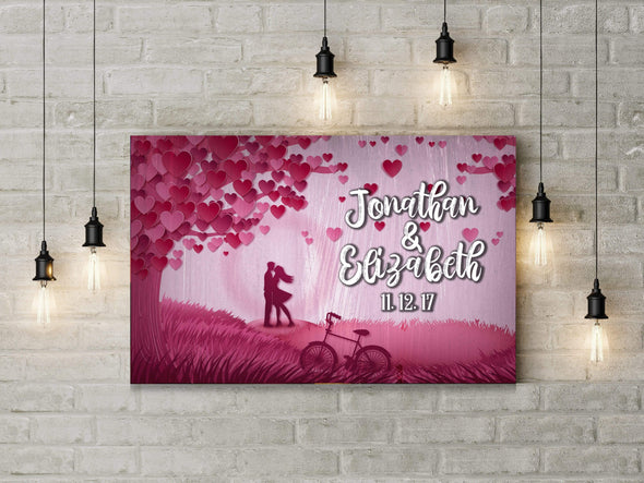 Personalized Love Tree Custom Canvas Wall Art