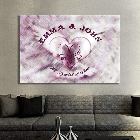 "The Symbol Of Love" Customized Wall Decor