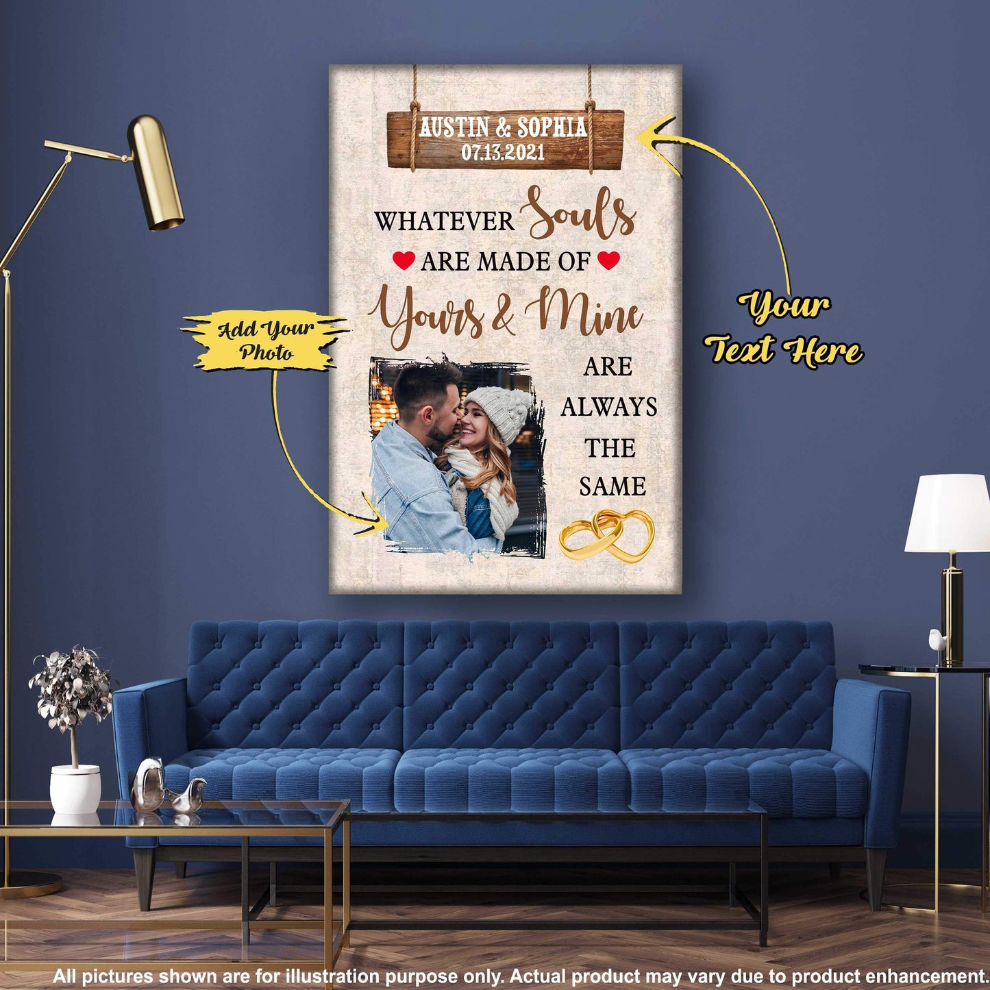 Personalized Canvas Your And Mine - Personalized Custom Photo Canvas