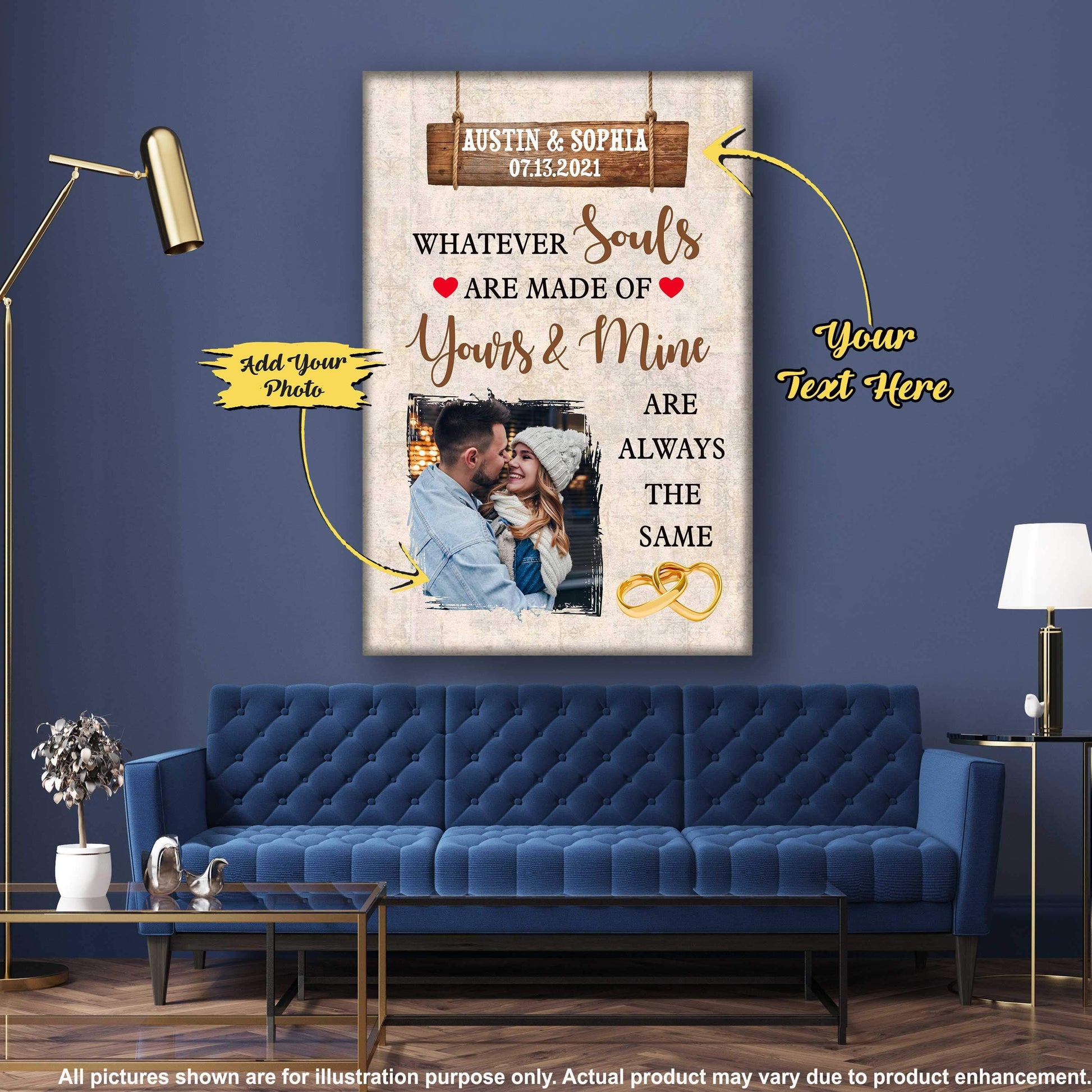 Personalized Canvas Your And Mine - Personalized Custom Photo Canvas