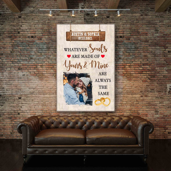 Personalized Canvas Yours And Mine - Personalized canvas