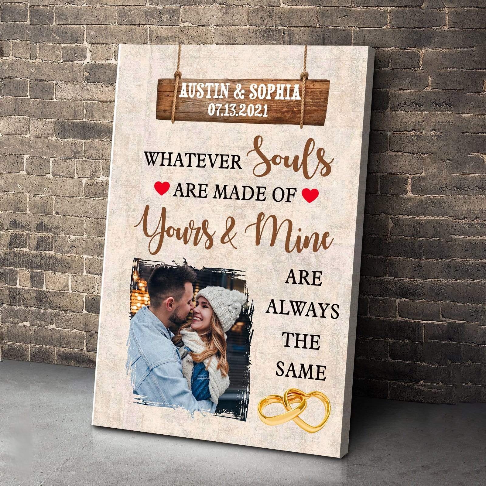 Personalized Canvas Yours And Mine - Personalized Custom Photo Canvas