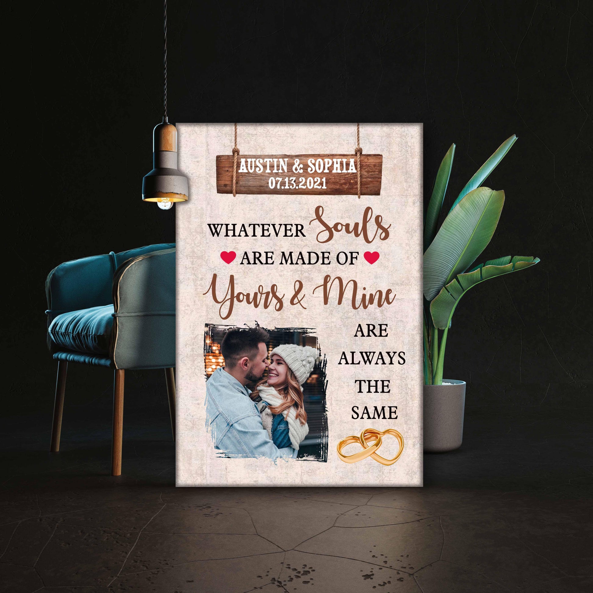 Personalized Canvas Yours And Mine - Personalized Custom Photo Canvas