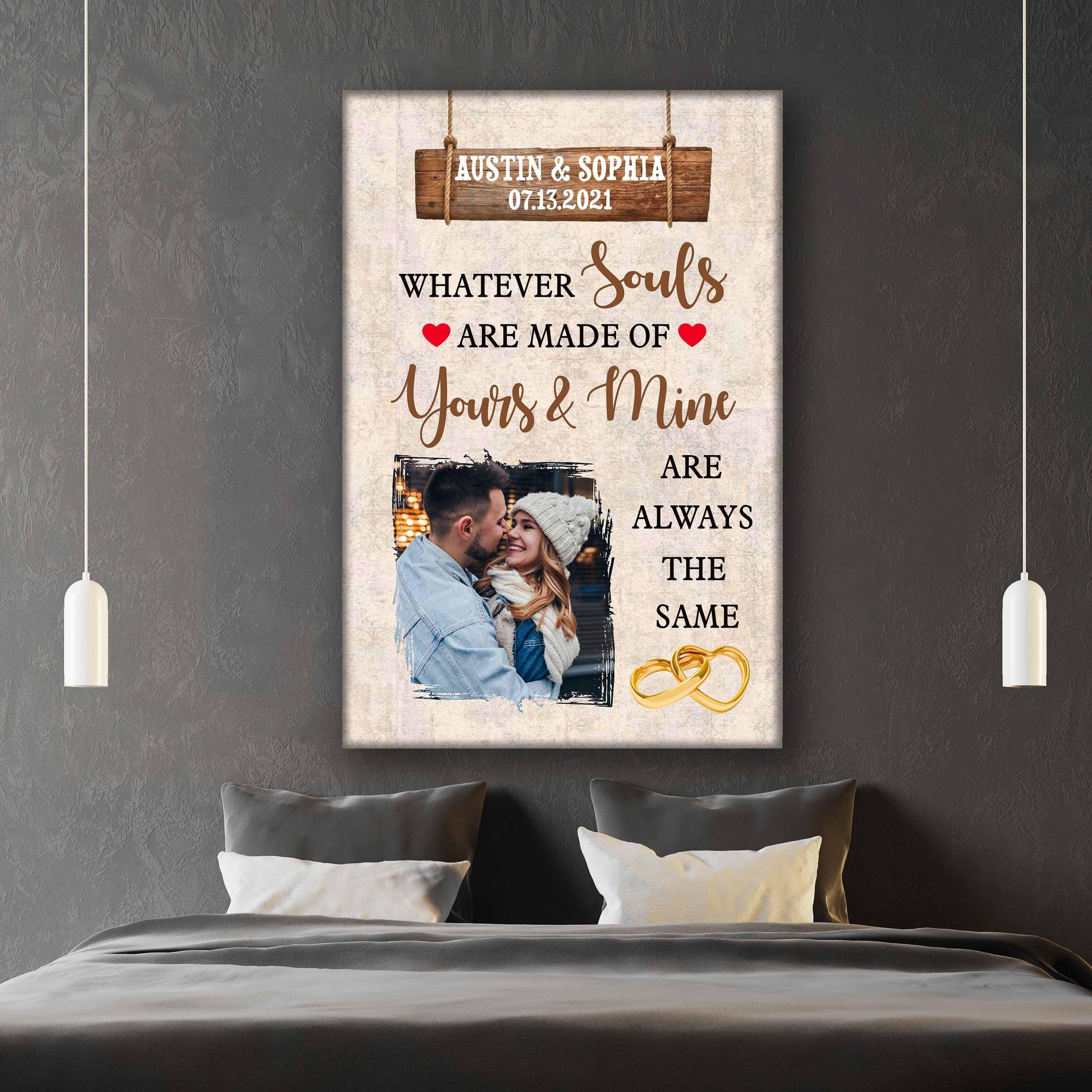 Personalized Canvas Yours And Mine - Personalized Custom Photo Canvas