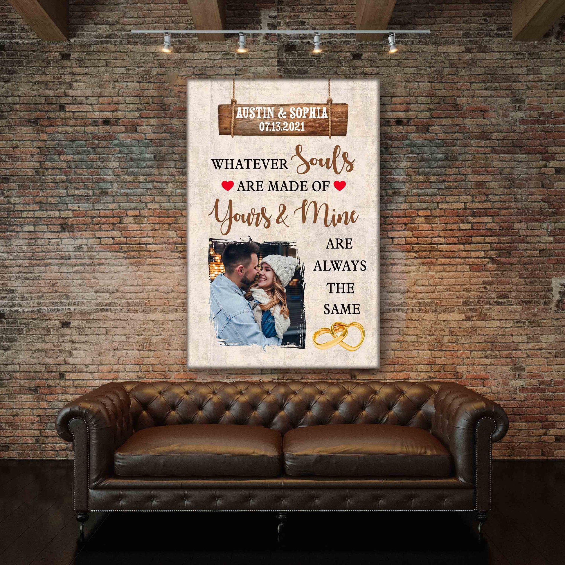 Personalized Canvas Yours And Mine - Personalized Custom Photo Canvas