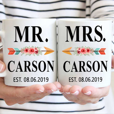 11Oz Personalized Ceramic Coffee Mug For Couple