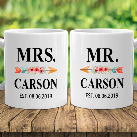 Personalized Ceramic Coffee Mug For Couple