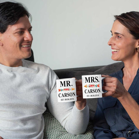 Personalized Ceramic Coffee Mug For Couple