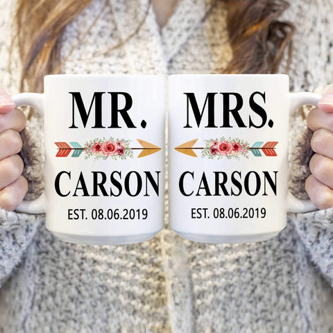 Personalized Ceramic Coffee Mug For Couple