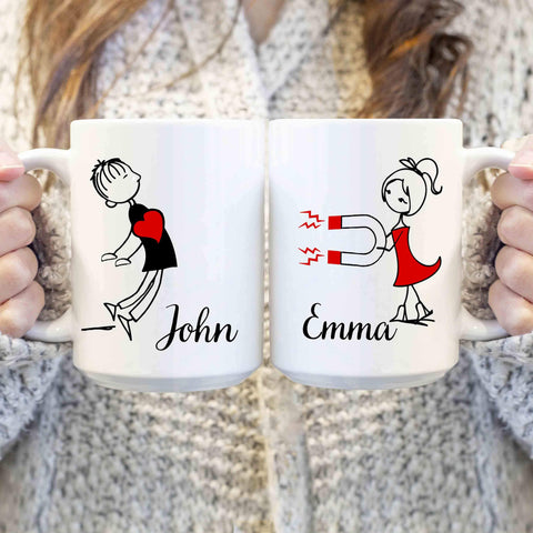 11Oz Personalized Love Magnet Couple Mug