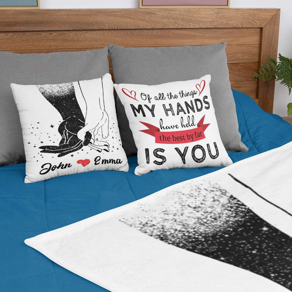 Pillows Holding Hands Couple Customized Pillows (PACK OF 2)