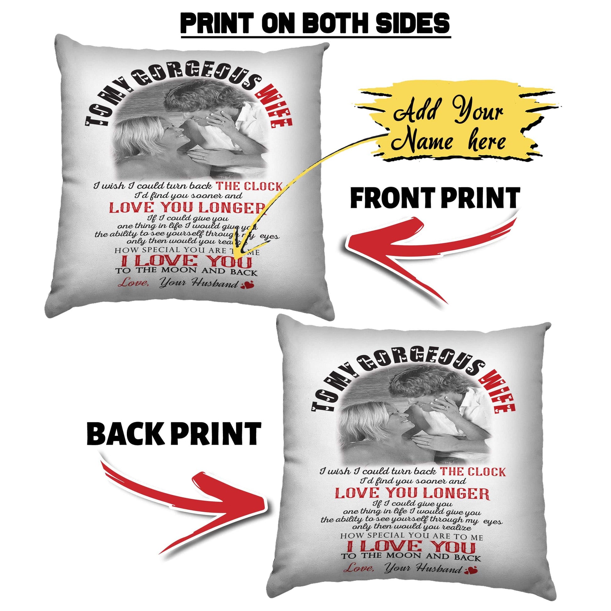 Pillows To My Gorgeous Wife Customized Pillow
