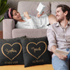 Pillows Two Heart Custom Couple Pillows -Pack of 2