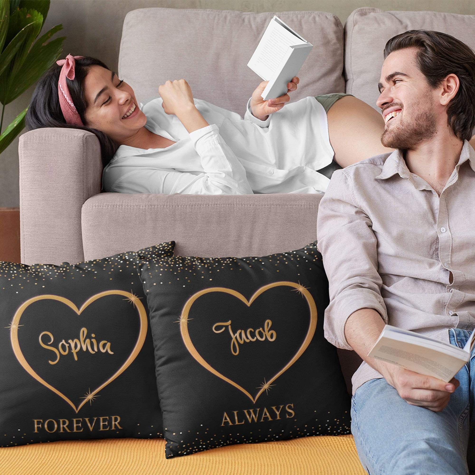 Couple Our Cuddling Pillow - Gift For Couple - Personalized Custom Pillow