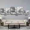 Sky View Personalized Black & White Canvas With Multi Names