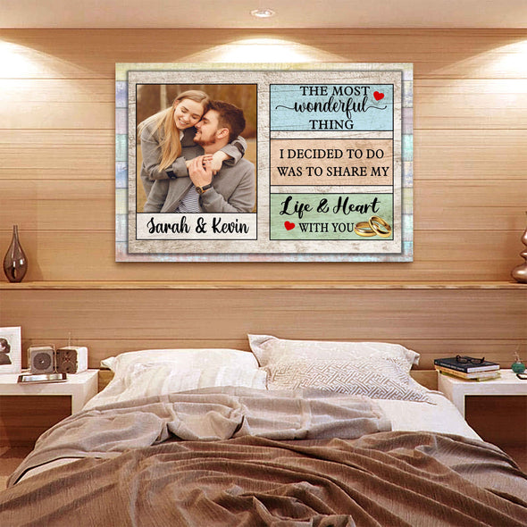 Street Sign Canvas Customized Couple Photo Canvas