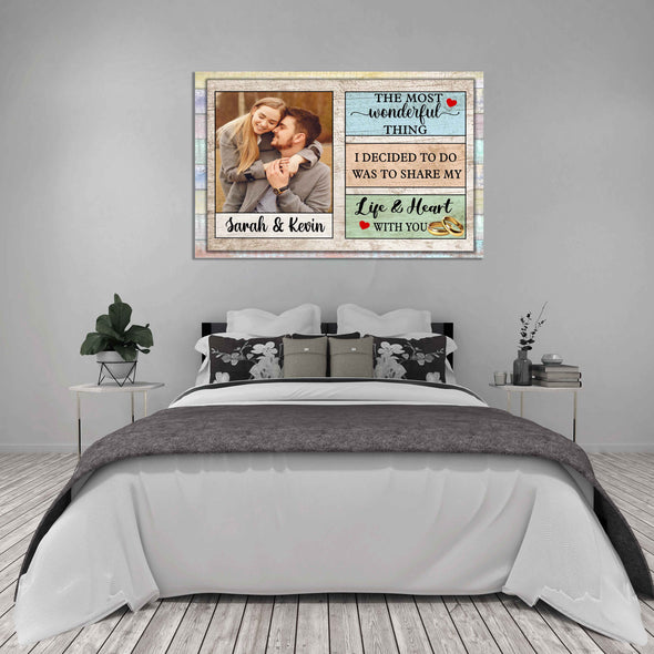 Street Sign Canvas Customized Couple Photo Canvas