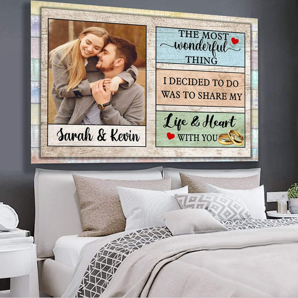 Street Sign Canvas Customized Couple Photo Canvas