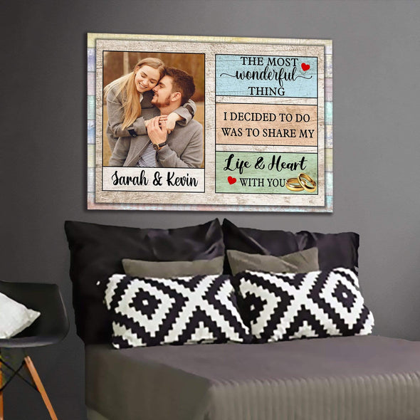 Street Sign Canvas Customized Couple Photo Canvas