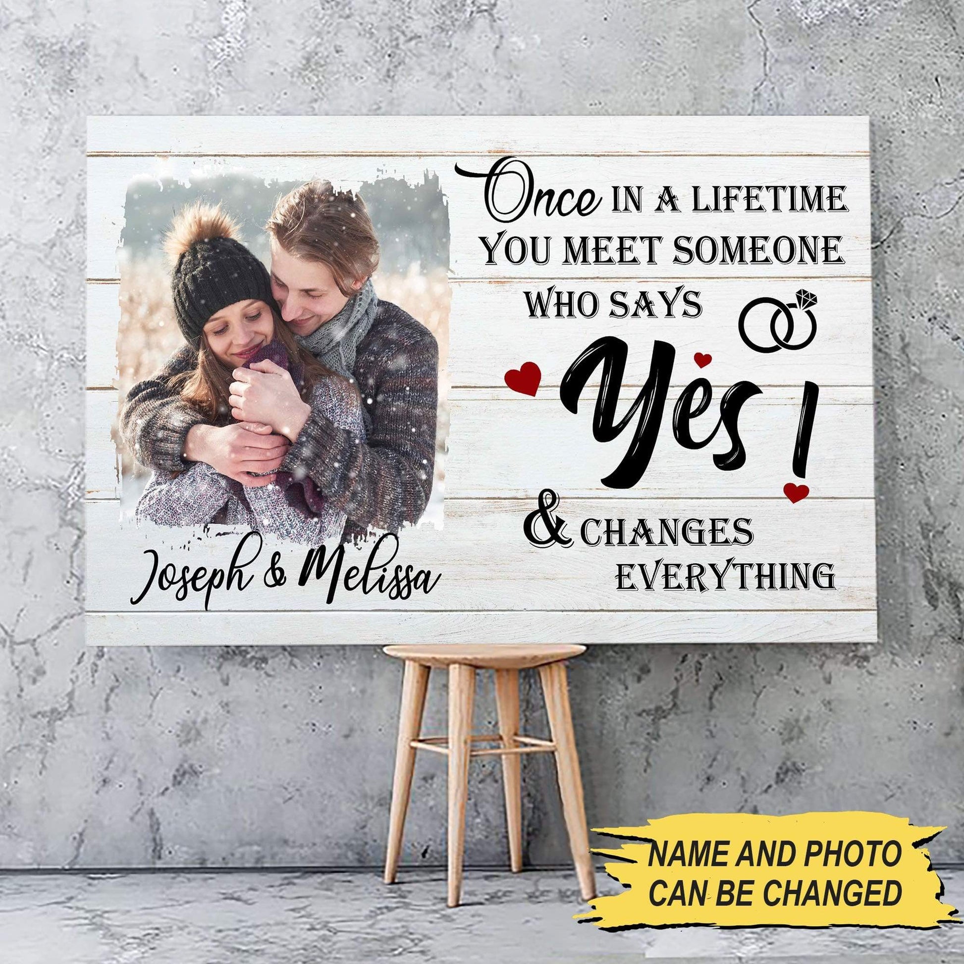Street Sign Canvas Once In A Lifetime - Personalized Custom Photo Canvas