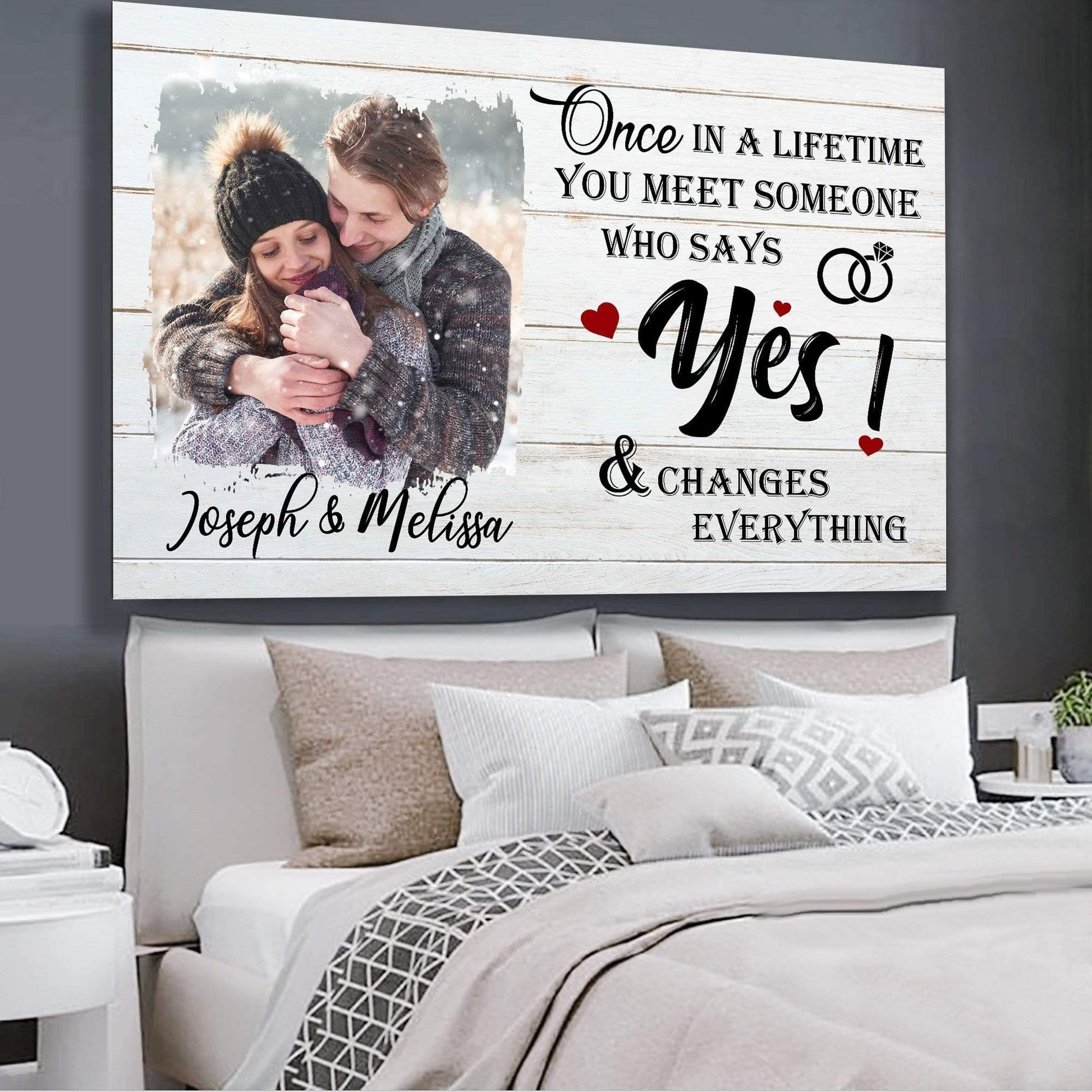 Street Sign Canvas Once In A Lifetime - Personalized Custom Photo Canvas
